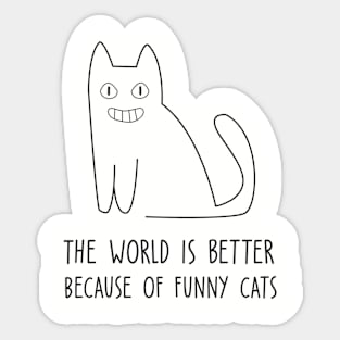 funny cat or cats Sticker